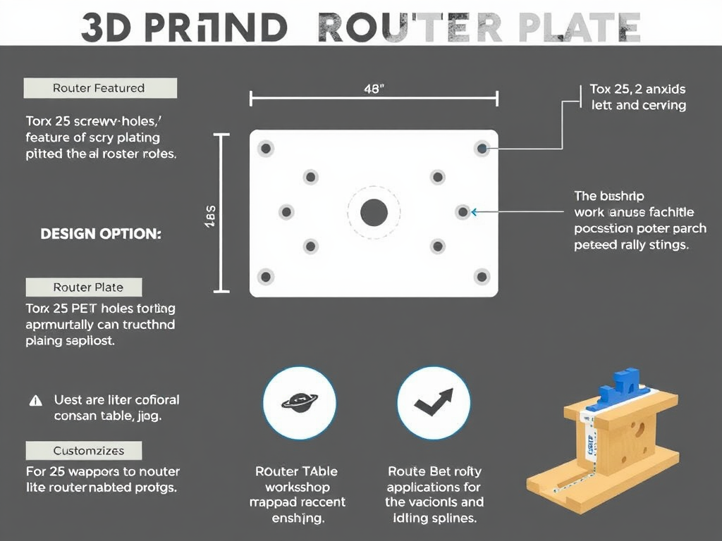 3d print torx 25 router plate